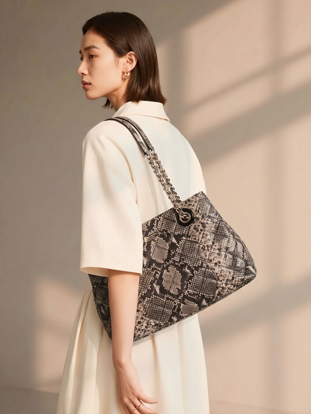 Kate Spade Maryanne Python Quilted Tote Bag